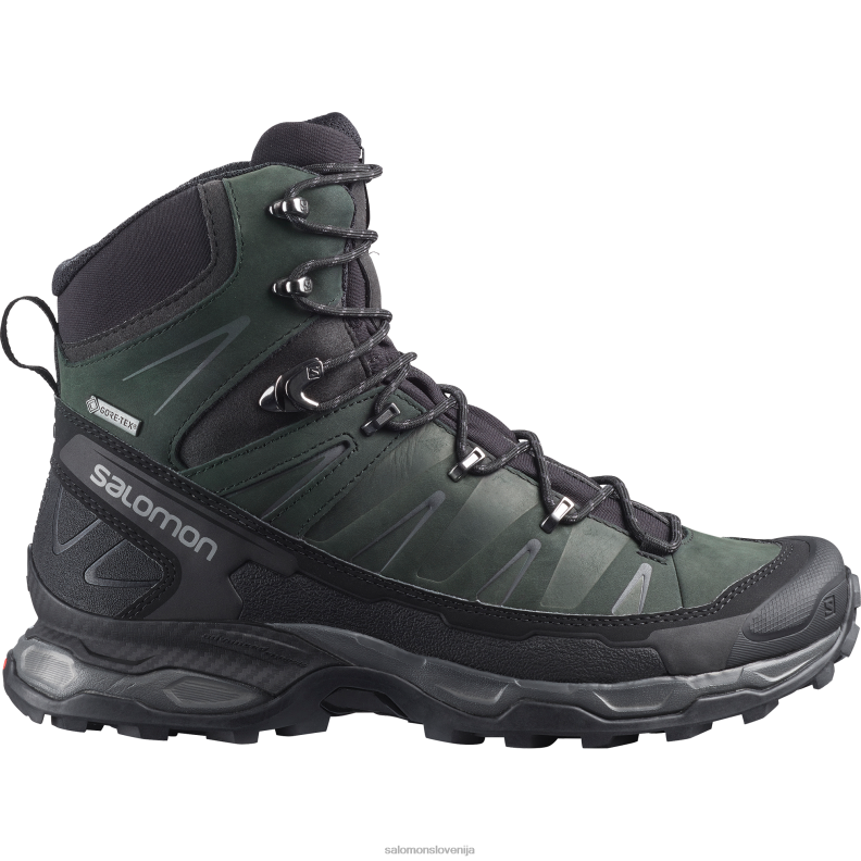 VZTX62282 Salomon puščavska palma-črni-kenguru moški usnjeni pohodni čevlji x ultra 4 usnjeni gore-tex kenguru