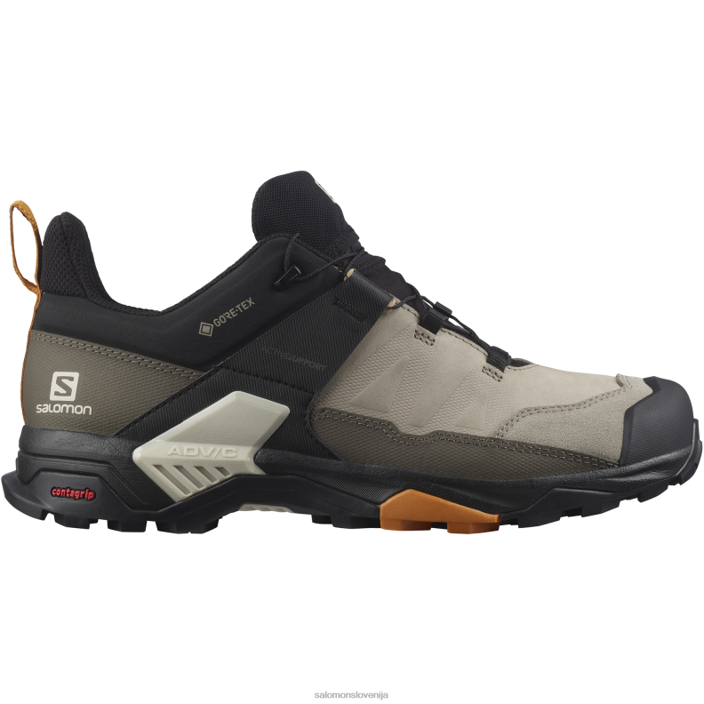 VZTX62284 Salomon ricinusovo sivo-črno-zeleno moški pohodni čevlji x ultra 3 mid gore-tex castor sivo-črno-zeleni