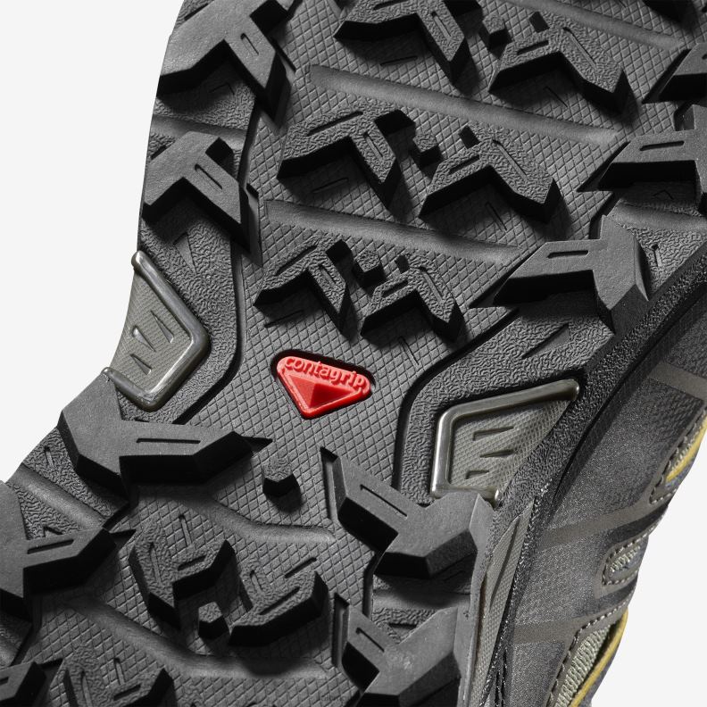 VZTX6651 Salomon črno-zeleno-olivna noč moški usnjeni pohodni čevlji quest element gore-tex črno-zeleni