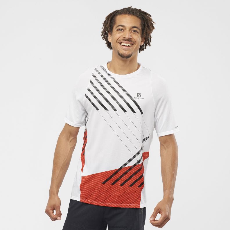 VZTX62868 Salomon morsko modra/bela sense aero ss moška navtično modra bela majica