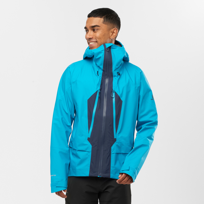 VZTX6894 Salomon pacifiško nočno nebo moška školjkasta jakna outpeak gore-tex 3l pacific-night sky