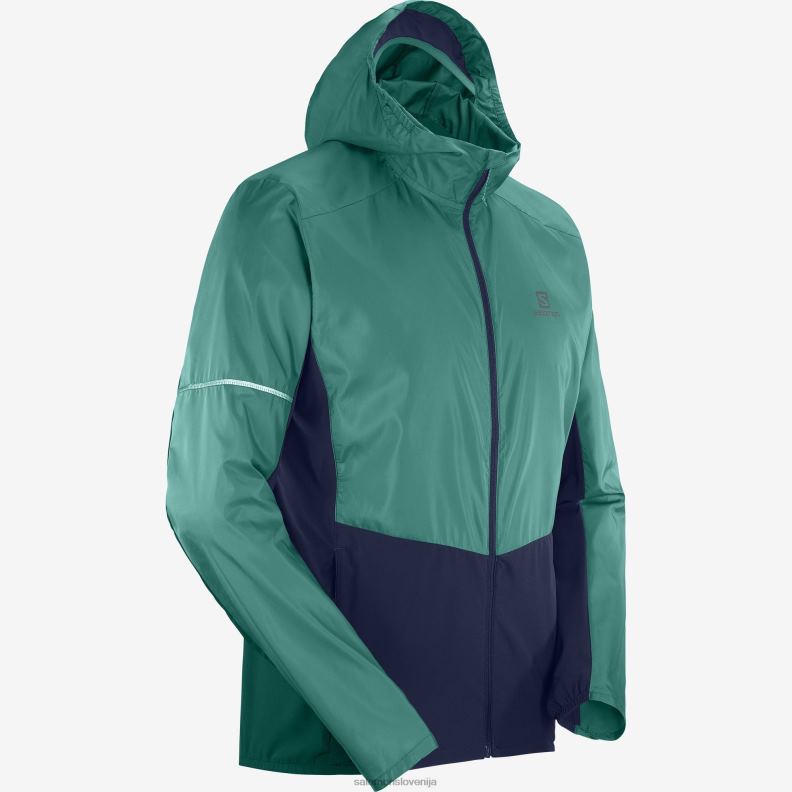 VZTX6920 Salomon pregradni greben nočnega neba moška vmesna jakna s polno zadrgo outpeak softshell night sky-barrier reef