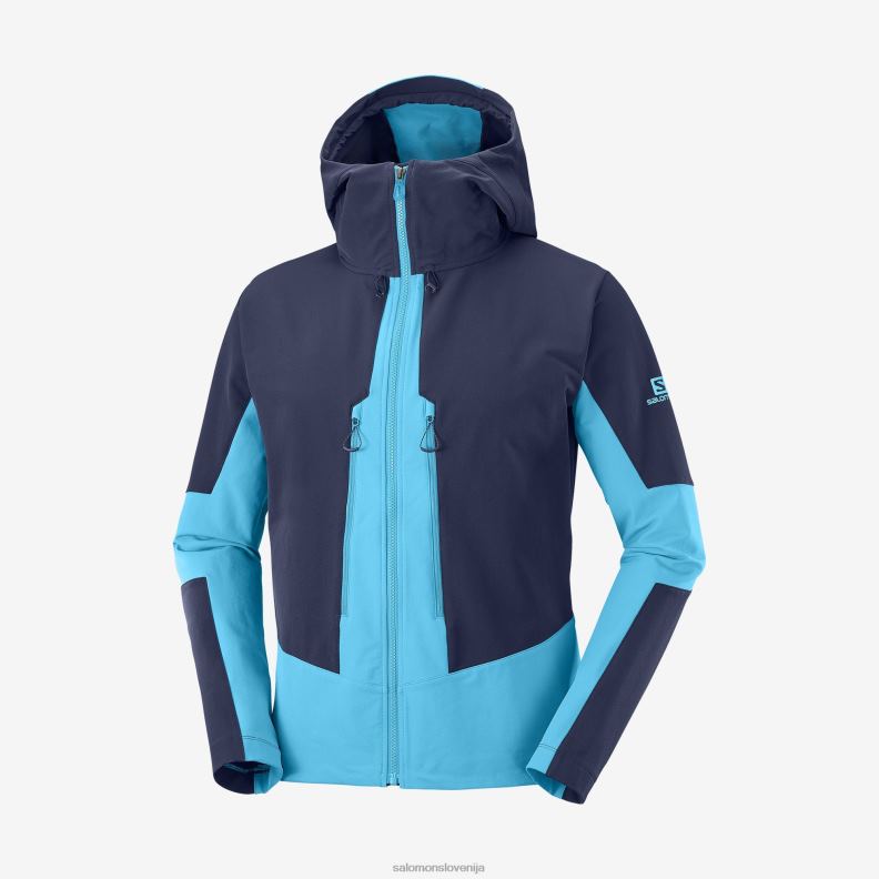 VZTX6921 Salomon nočno nebo moška vmesna jakna s polno zadrgo outpeak softshell night sky