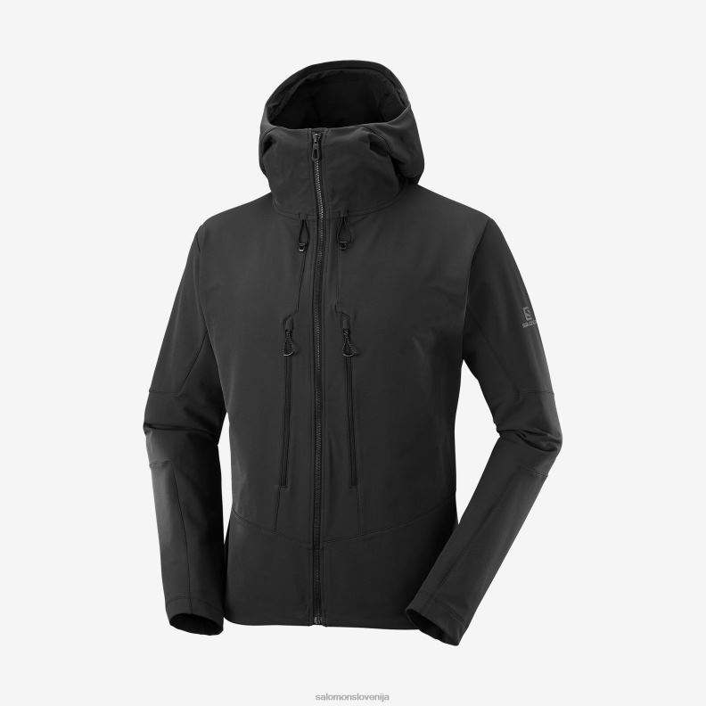 VZTX6924 Salomon Črna moška školjkasta jakna gore-tex infinium windstopper pro black