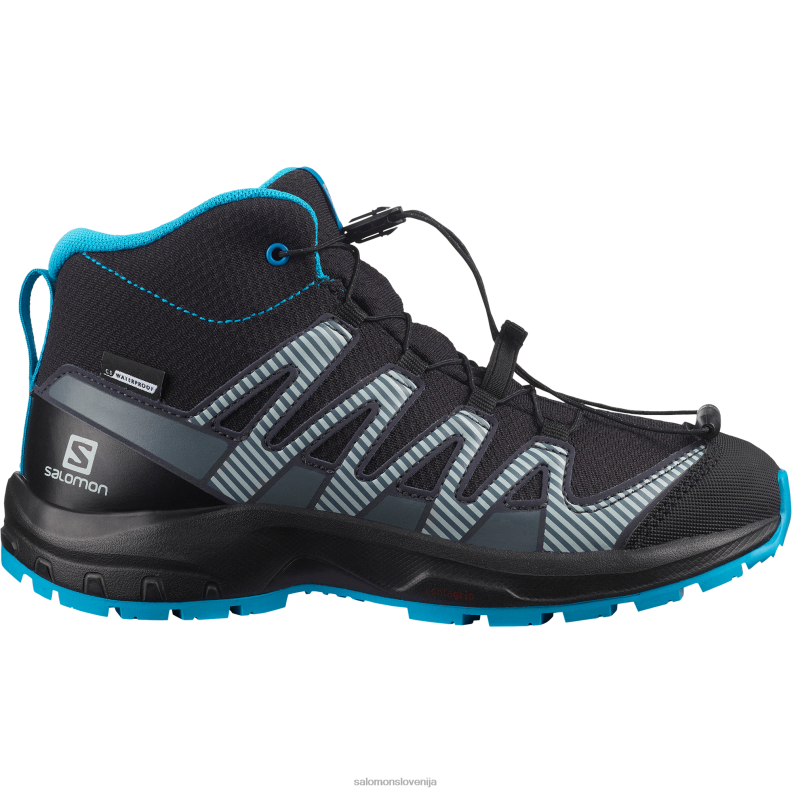 VZTX61993 Salomon črno-lunarni rock-češnjev paradižnik junior-otroški copati speedcross climasalomon vodoodporna črna
