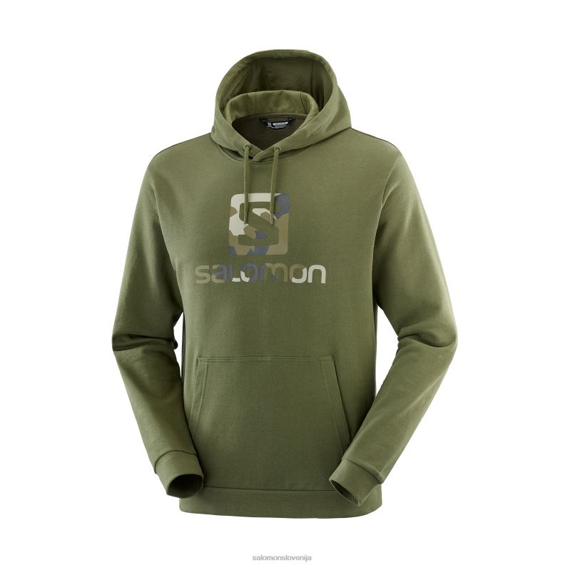 VZTX63110 Salomon aura oranžna/olivna noč/provansa outlife pulover hoody unisex olivno nočni