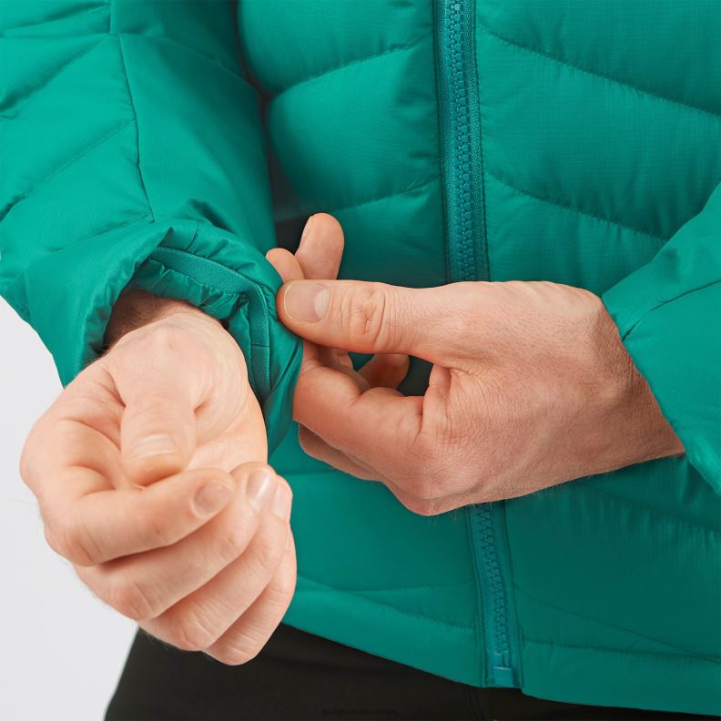 VZTX6570 Salomon črno-ao moška puhovka s kapuco essential xwarm down ao