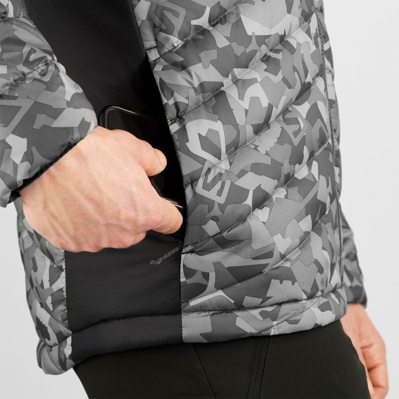 VZTX6607 Salomon kovanega železa moška srednjeslojna jakna s polno zadrgo