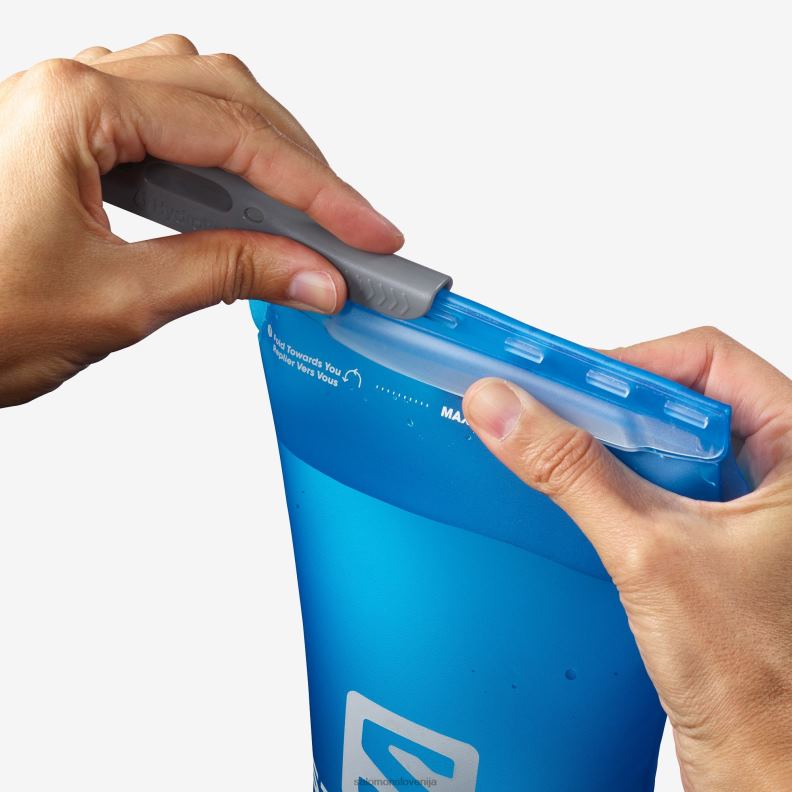 VZTX61109 Salomon čisto modra uniseks dodatki za hidracijo mehka bučka 400 ml/13oz izolirana 42 prozorno modra