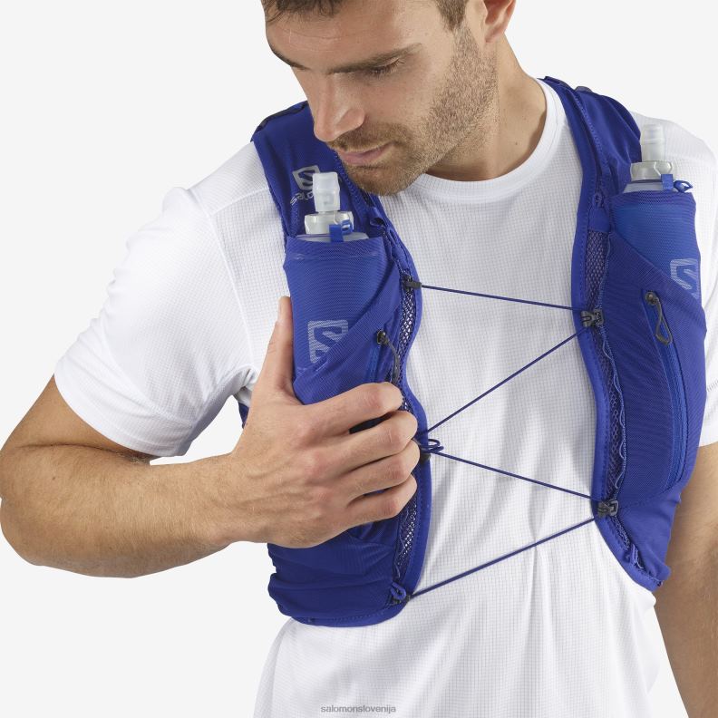 VZTX61042 Salomon morsko modra-ebenovina-razpoloženje indigo uniseks tekaški jopič z vključenimi čutarami sense pro 5 blue-ebony-mood indigo