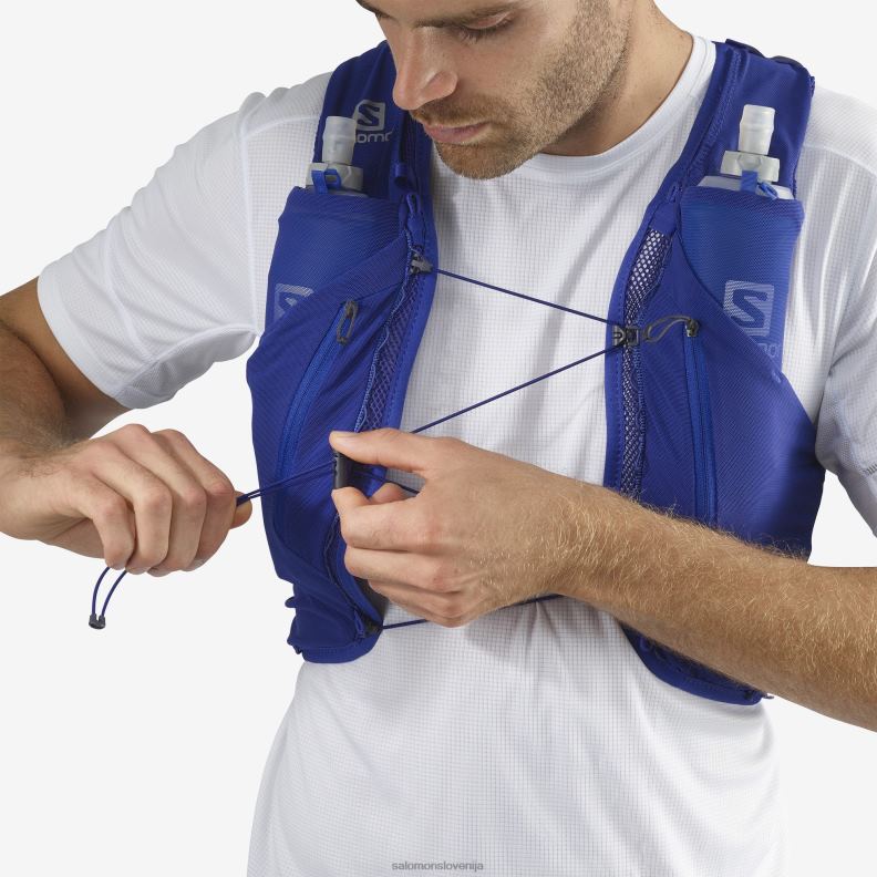 VZTX61042 Salomon morsko modra-ebenovina-razpoloženje indigo uniseks tekaški jopič z vključenimi čutarami sense pro 5 blue-ebony-mood indigo