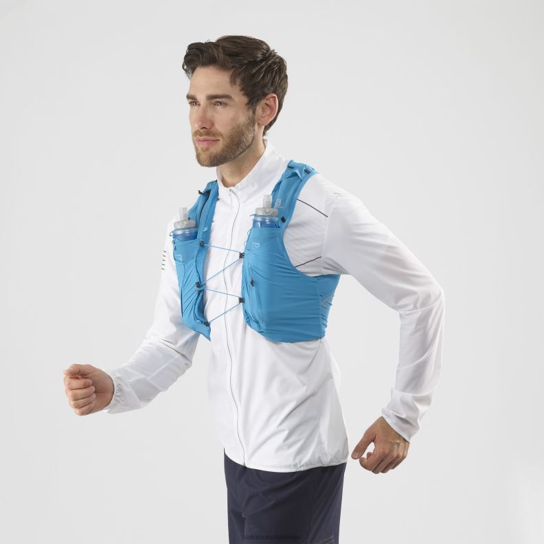 VZTX61047 Salomon goji jagode-črna unisex tekaški jopič z vključenimi čutarami sense pro 5 goji berry-črn