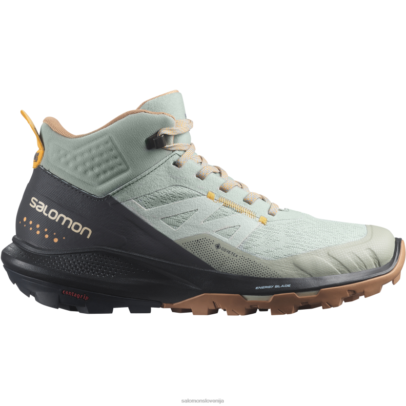 VZTX61522 Salomon nevihtno vreme-črno-železo ženski pohodniški čevlji outpulse mid gore-tex stormy weather-black-iron