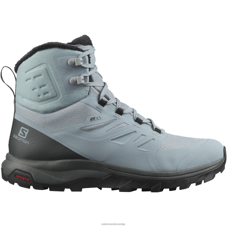 VZTX61600 Salomon mocha mousse-vanilija ledeno-črna ženski zimski škornji outsnap climasalomon nepremočljiva ledeno črna