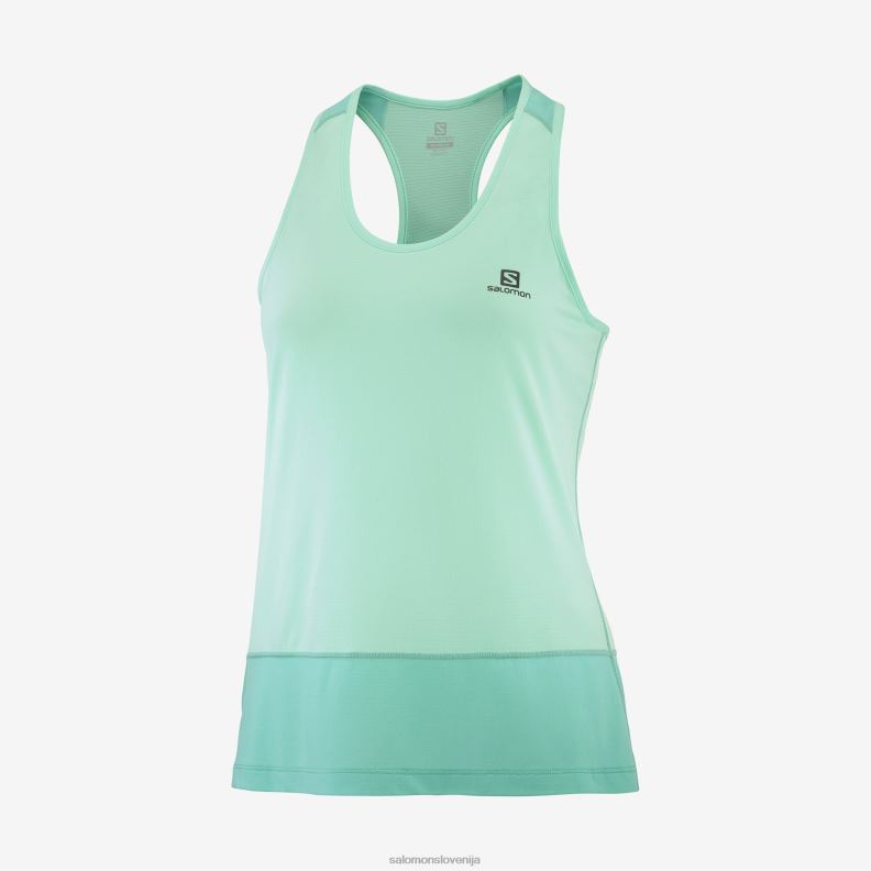 VZTX62460 Salomon provence/heather/morska cross run tank ženske provence heather navtično modra