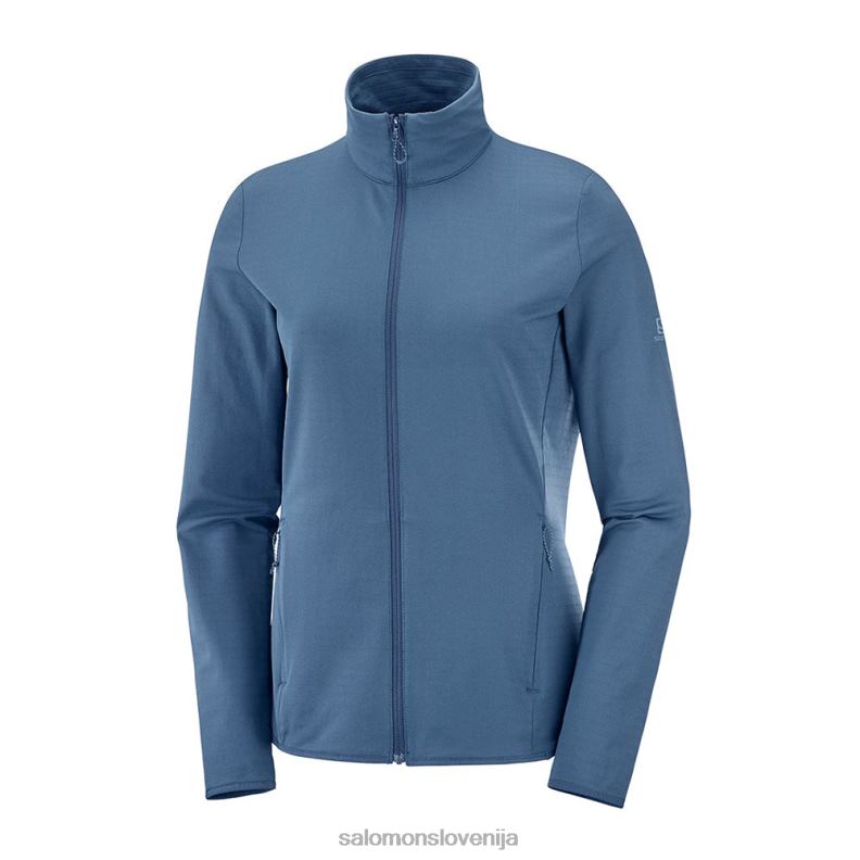 VZTX63549 Salomon nočno nebo žareč hibridni pulover s kapuco v srednjem sloju z nočnim nebom