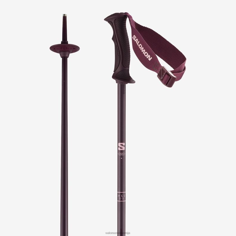 VZTX61909 Salomon Črna ženske alpske palice shiva black