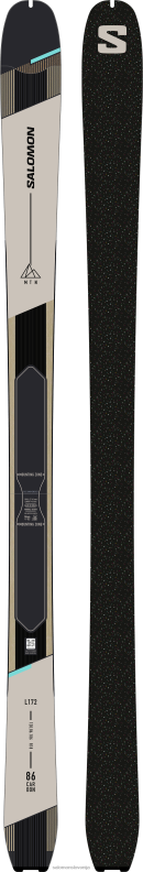 VZTX62733 Salomon deževen dan/pastelno neon zelena 1/črna mtn 86 karbonska smučka deževen dan pastelno neon zelena 1 črna