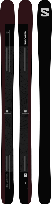 VZTX62757 Salomon črna/temno siva/bledo kakhi kovinska stance 96 ski - d2x črna temno siva bledo kakhi metalik